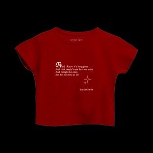 Taylor Swift All Too Well lyric baby tee